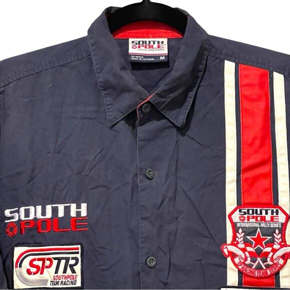 Vintage Southpole Racing Collection Button Down Shirt Men’s Sz M - Picture 3 of 5